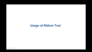 icse tool demo RIdiom