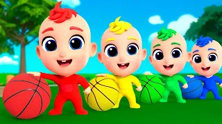 Five Color Balls Song | Learn Colors | Tinytots Nursery Rhymes & Kids Songs