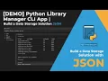 DEMO Python Library Manager CLI App Build a Data Storage Solution with JSON