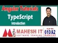 Angular Tutorials Introduction to TypeScript by Harsha sir