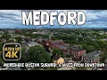 Medford Massachusetts 4K Incredible Boston Suburb DJI Mavic Air 3S Drone Footage