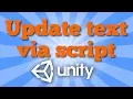 How to update UI user interface text game object component via script in 2D Unity game