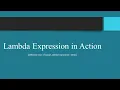 Functional Programming in Java - Lambda Expressions