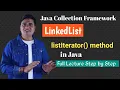 LinkedList listIterator Method in Java How to Iterate LinkedList in Java