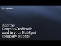 Leapware Academy Add the GraydonCreditsafe card to your HubSpot company records