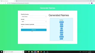 Name Generator In JavaScript With Source Code Source Code Projects