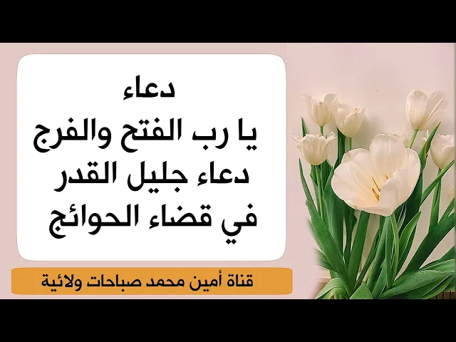 ⁣دعاء يا رب الفتح والفرج دعاء جليل القدر في قضاء الحوائج والضامن النبي صلى الله عليه وآله