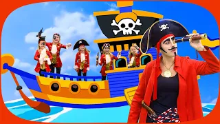 CINCO PIRATINHAS PULAVAM NO NAVIO 🏴‍☠️🏴‍☠️🏴‍☠️ Música da Mileninha | Paródia do Cinco Macaquinhos