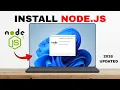 How To Install Node Js On windows 10 11