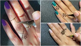 New aesthetic Mehndi designs//Top 3 easy Mehndidesigns for beginners//simple Mehndidesign back hand 