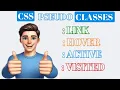 Enhancing Links with Pseudo-Class Selectors in CSS - Link Hover Active Visited Link Pseudo Class