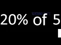 20 de 5 percentage of a number 20 percent of 5 procedure