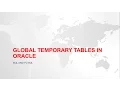GLOBAL TEMPORARY TABLE GTT IN ORACLE SQL WITH EXAMPLES