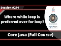 Examples where while loop is used instead of for loop - Java