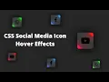 How to make CSS Social Media Icon Hover Effects using HTML and CSS CSS Social Media Buttons