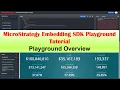 MicroStrategy Embedding SDK Playground Tutorial - Playground Overview