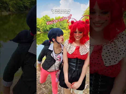 You're cute AF | Tikki & Marinette @nikkihatsunecosplay #cosplay #shorts #miraculous #mlb