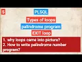 plsql palindrome program loops into EXIT loop