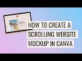 Easy SCROLLING Website Mockup Canva Tutorial