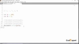 05 Using Arithmetic Operators in JavaScript in