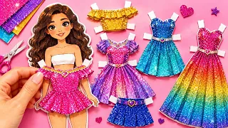 ✨ Gorgeous Paper Doll Makeover! 👗💖 Sparkly Dresses & Fabulous Fashion DIY