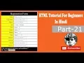 New Tutorials For Beginners Creating HTML Forms Part-21