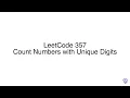 LeetCode 357 Count Numbers with Unique Digits