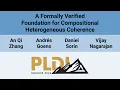 PLDI 26 A Formally Verified Foundation for Compositional Heterogeneous Coherence
