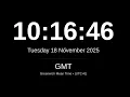 LIVE GMT Clock Current Time in Greenwich Mean Time UTC 0