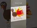 Thanksgiving Turkey Handprint Craft Keepsake Gift Idea