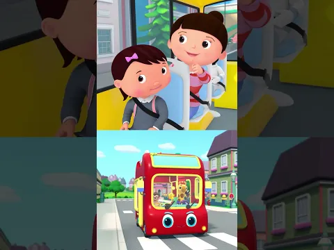 Let's Count 10 Colorful School Buses! 🚌 #short #LBB #nurseryrhymes