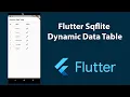 how to create dynamic data table using flutter SQLite