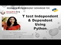 11 T test Independent Dependent Using Python ttest python Independent t test dependent t test