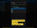 Generate Random Number using Python Source Code Programmer