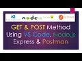 -POST Method Using Vs Code Node js Express Postman Hindi