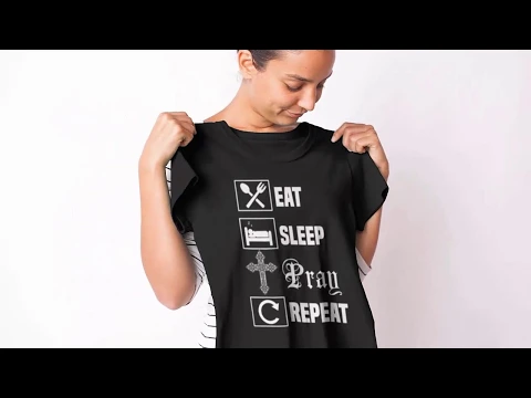 Download MP3 Eat Sleep Pray Repeat t-shirt