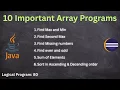 Top 10 Array Logical Problems in Java Coding Interview Questions 10 Must-Know Array Programs