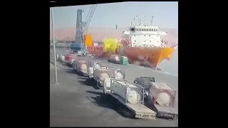 الاردن لحظة تسرب غار سام في ميناء العقبة Shorts 