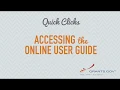Quick Clicks Accessing the Online User Guide