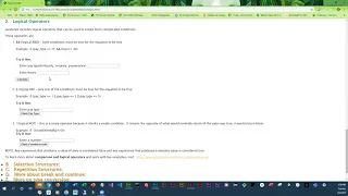 javascript comparison and logical operators