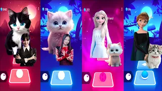 Download Cute Cats Dance/Wednesday Bloody Mary/Jisoo Flower/Elsa Enemy/Anna Dancin/Tiles Hop Song MP3