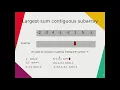 Largest Sum Contiguous Subarray in Hindi by KeepItSimpleStupid