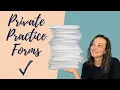 Psychotherapy Forms for Private Practice