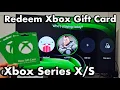 How to Redeem Xbox Gift Card on Xbox Series step by step