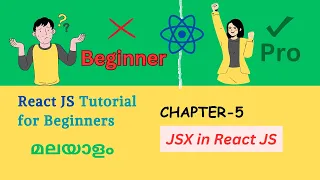 React JS Tutorial for Beginners CHAPTER - 5 JSX in React JS MALAYALAM just