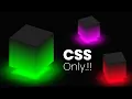 Ambient Light Effects CSS 3D Glowing Cube Animation Effects