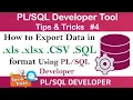 Ho to Export Data in Excel CSV SQL Format Using Developer Export Data in PLSQL Developer