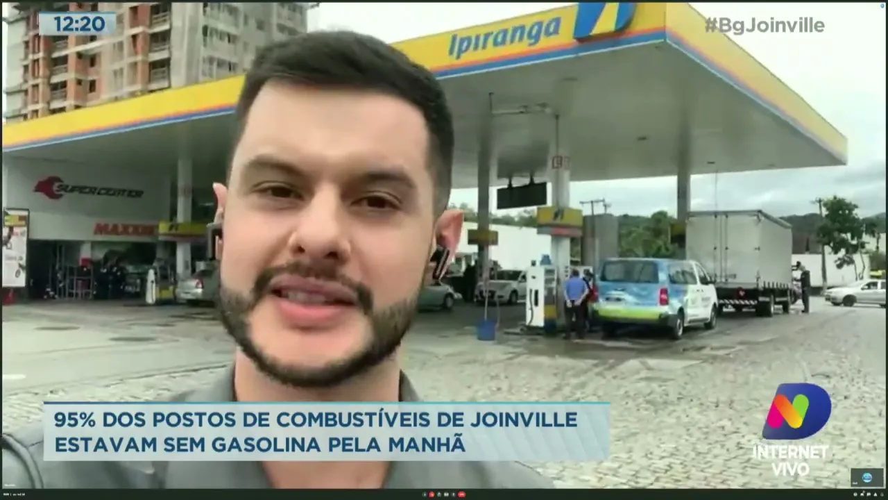 95% dos postos de combustíveis de Joinville estavam sem gasolina pela manhã