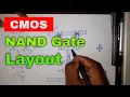 cmos NAND Gate layout design CMOS VLSI Mask Layout