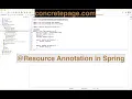 Resource Annotation in Spring